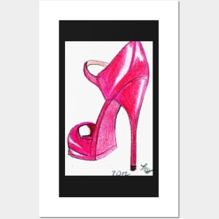 Red Stiletto Posters and Art